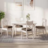 Възглавници за седалки 4 pcs Кафяво 40 x 40 x 12 см текстил