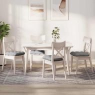 Възглавници за седалки 4 pcs Облачно сиво 40 x 40 x 12 см