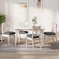 Възглавници за седалки 4 pcs Тъмен сив 45 x 45 x 12 см текстил