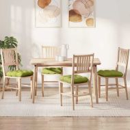 Възглавници за седалки 4 pcs Светло зелено 45 x 45 x 12 см