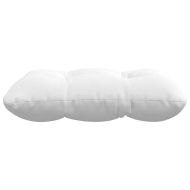 Възглавници за седалки 4 pcs Бяло 45 x 45 x 12 см текстил