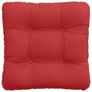 Възглавници за седалки 4 pcs Червено 45 x 45 x 12 см текстил