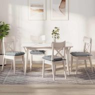 Възглавници за седалки 2 pcs Светлосиво 40 x 40 x 6 cm текстил