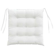 Възглавници за седалки 2 pcs Бяло 40 x 40 x 6 cm текстил