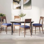 Възглавници за седалки 2 pcs Дънково син 40 x 40 x 6 cm текстил