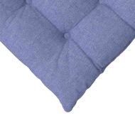 Възглавници за седалки 2 pcs Дънково син 40 x 40 x 6 cm текстил