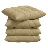 Възглавници за седалки 4 pcs Сивозелен 40 x 40 x 6 cm