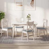 Възглавници за седалки 4 pcs Светлосиво 40 x 40 x 3 cm текстил