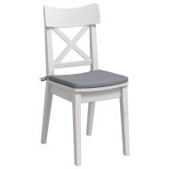 Възглавници за седалки 4 pcs Светлосиво 40 x 40 x 3 cm текстил