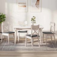 Възглавници за седалки 4 pcs Тъмен сив 40 x 40 x 3 cm текстил