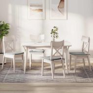 Възглавници за седалки 4 pcs Светлосиво 40 x 40 x 3 cm