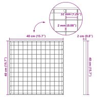 Решетка Сребрист 40 x 40 x 2 cm Горещо поцинкована стомана
