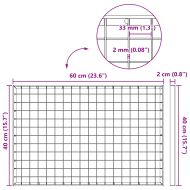 Решетка Сребрист 60 x 40 x 2 cm Горещо поцинкована стомана