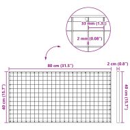 Решетка Сребрист 80 x 40 x 2 cm Горещо поцинкована стомана