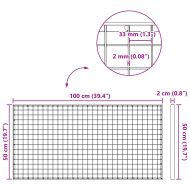 Решетка Сребрист 100 x 50 x 2 cm Горещо поцинкована стомана