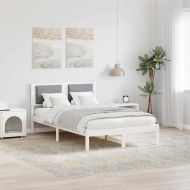 Рамка за легло Светлосиво 120 x 190 cm Солидно борово дърво