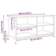 ТВ шкаф Черния дъб 100 x 40 x 50 cm Инженерно дърво