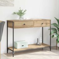 Конзолна маса с чекмедже Дъб 100 x 34,5 x 75 см Инженерно дърво