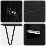 Служебен шкаф Черния дъб 69,5 x 34 x 90 см Инженерно дърво