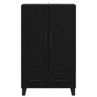 Висок шкаф Черния дъб 69,5 x 30 x 115 см Инженерно дърво