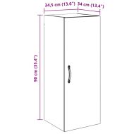 Стенен шкаф Черния дъб 34,5 x 34 x 90 см Инженерно дърво