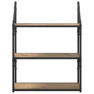 Стенен рафт с рафт Дъб 60 x 21 x 78,5 cm Инженерно дърво