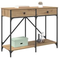 Конзолна маса с чекмедже Дъб 100 x 39 x 78,5 см Инженерно дърво