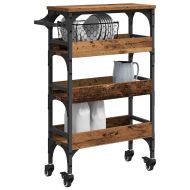 Кухненска количка Старо дърво 53 x 20 x 76 см Инженерно дърво