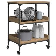 Кухненска количка Дъб 60 x 41 x 80.5 см Инженерно дърво