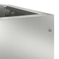 Ъглов сандък за цветя Сребрист 45 x 45 x 35 cm