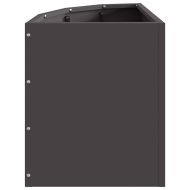 Ъглов сандък за цветя Черно 30 x 30 x 35 см Стомана