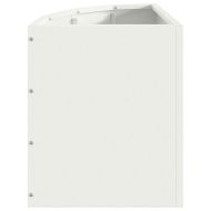 Ъглов сандък за цветя Бяло 30 x 30 x 35 см Стомана