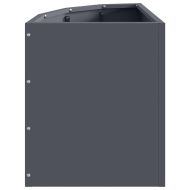 Ъглов сандък за цветя Антрацит 30 x 30 x 35 см Стомана