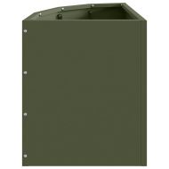 Ъглов сандък за цветя Маслиненозелен 30 x 30 x 35 см Стомана