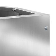 Ъглов сандък за цветя Сребрист 30 x 30 x 35 см