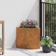 Ъглов сандък за цветя Ръждясало 30 x 30 x 35 см