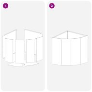 Ъглов сандък за цветя Черно 45 x 45 x 50 см Стомана