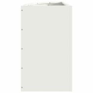 Ъглов сандък за цветя Бяло 30 x 30 x 50 cm Стомана