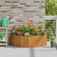 Кашпа Ръждясало 120 x 60 x 35 cm Патинираща стомана