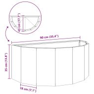 Кашпа Сребрист 90 x 45 x 35 cm Галванизирана стомана