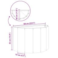 Кашпа Бяло 60 x 30 x 35 см Стомана
