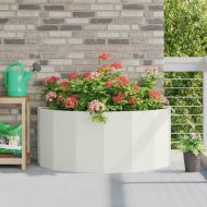 Кашпа Бяло 120 x 60 x 50 см Стомана