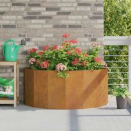 Кашпа Ръждясало 120 x 60 x 50 см Патинираща стомана