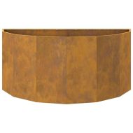 Кашпа Ръждясало 120 x 60 x 50 см Патинираща стомана