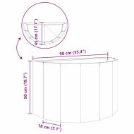 Кашпа Черно 90 x 45 x 50 см Стомана