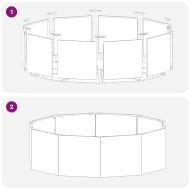 Кашпа Сребрист 120 x 120 x 35 см Галванизирана стомана