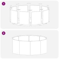 Кашпа Маслинено зелено 90 x 90 x 35 см Стомана
