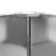 Кашпа Сребрист 90 x 90 x 35 см Галванизирана стомана