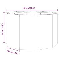 Кашпа Черно 60 x 60 x 35 cm Стомана