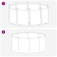 Кашпа Маслинено зелено 120 x 120 x 50 см Стомана